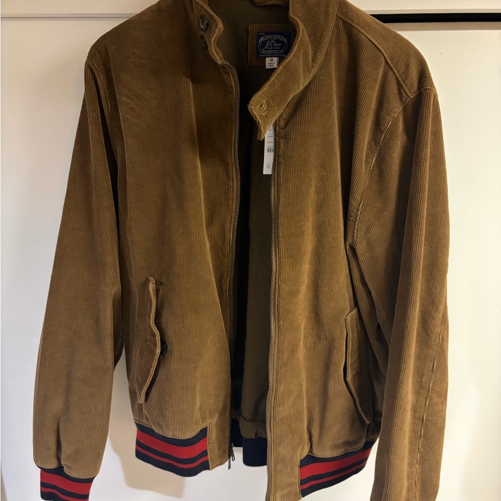 J. Crew Tan Corduroy Bomber Jacket